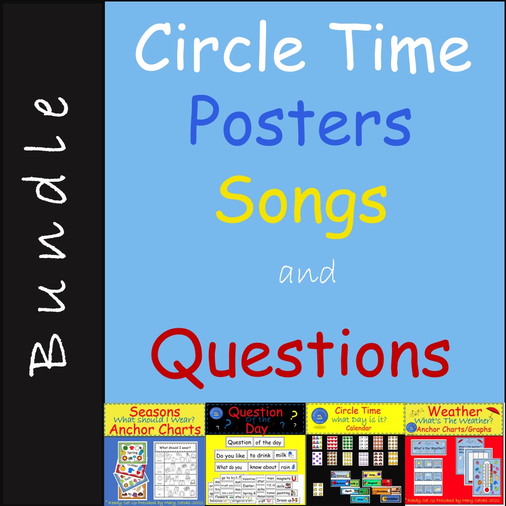 Circle Time Posters Songs and Questions Bundle