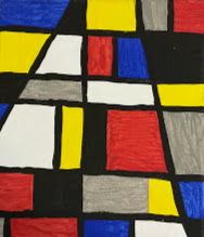 Preschool Art Lesson:  Mondrian Squares