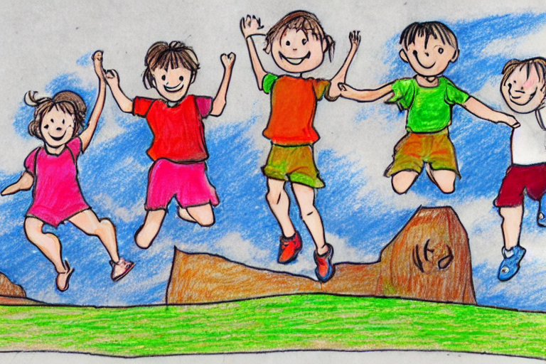 Children jumping