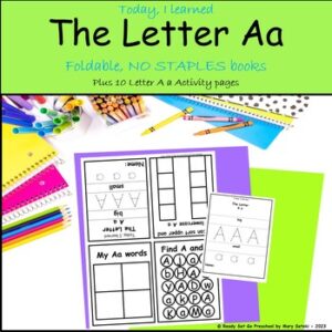 The Letter A Foldable Book Plus 10 Activity Pages