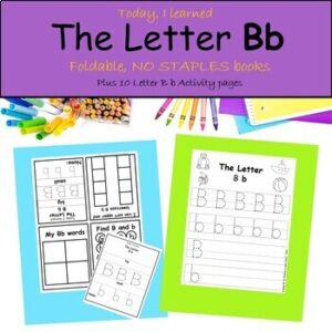 The Letter Bb Foldable Book Plus 10 Activity Pages