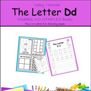 The Letter D Foldable Book Plus 10 Activity Pages