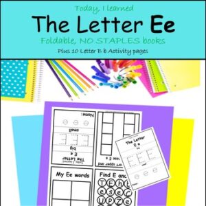 The Letter E Foldable Book Plus 10 Activity Pages