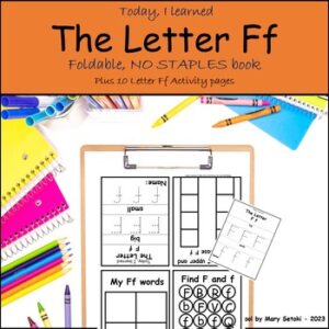 The Letter F Foldable Book Plus 10 Activity Pages