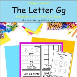 The Letter G Foldable book plus 10 activity pages