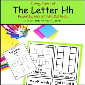 The letter H foldable book plus 10 Activity Pages