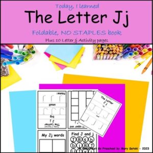 The Letter J Foldable Book Plus 10 Activity Pages