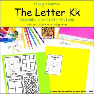 The Letter Kk Foldable Book Plus 10 Activity Pages