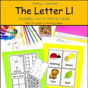 The Letter Ll Foldable Book Plus 10 Activity Pages