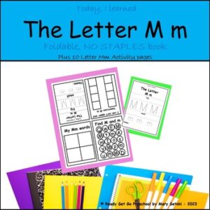 The Letter M Foldable Book Plus 10 Activity Pages