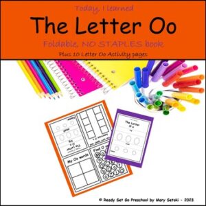 The Letter O Foldable Book Plus 10 Activity Pages