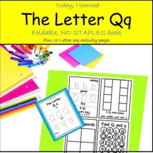 The Letter Q Foldable Book Plus 10 Activity Pages