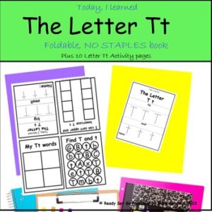 The Letter T Foldable Book Plus 10 Activity Pages