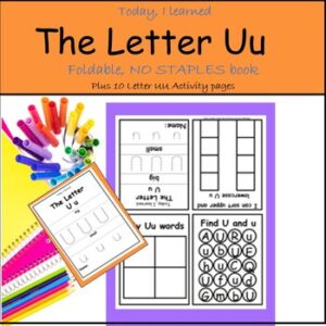 The Letter Uu Foldable Book Plus 10 Activity Pages